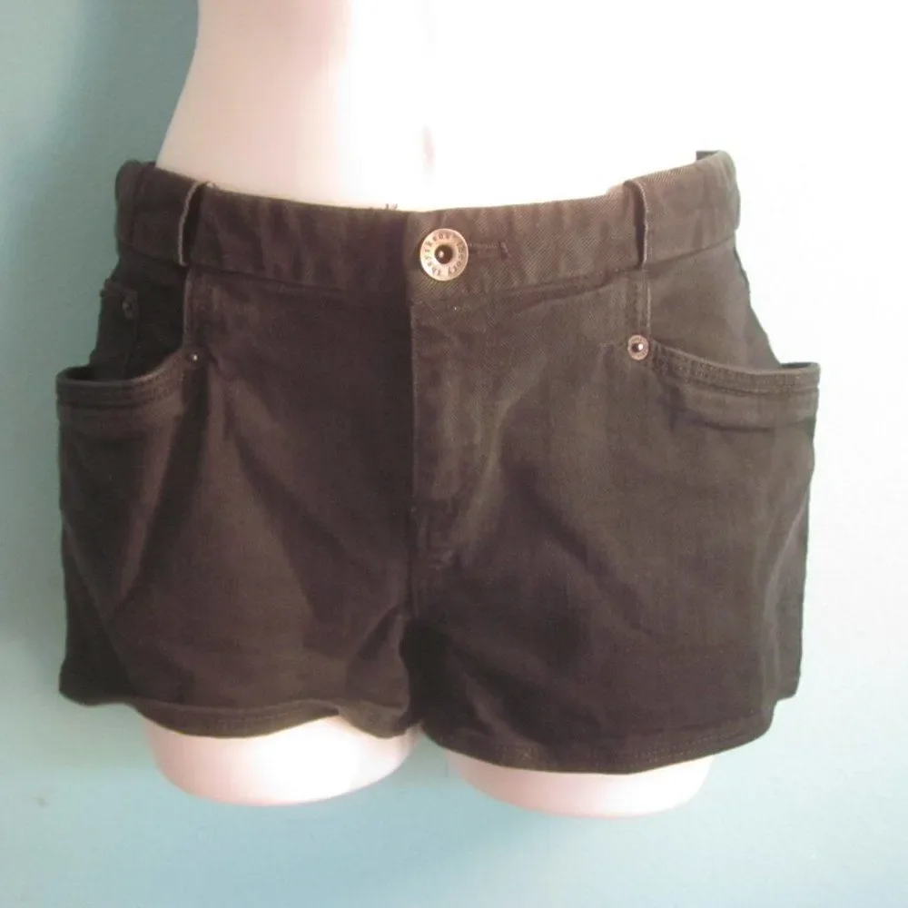 Theyskins Theory Womens Size 25  Black Denim Short Shorts 2.5
